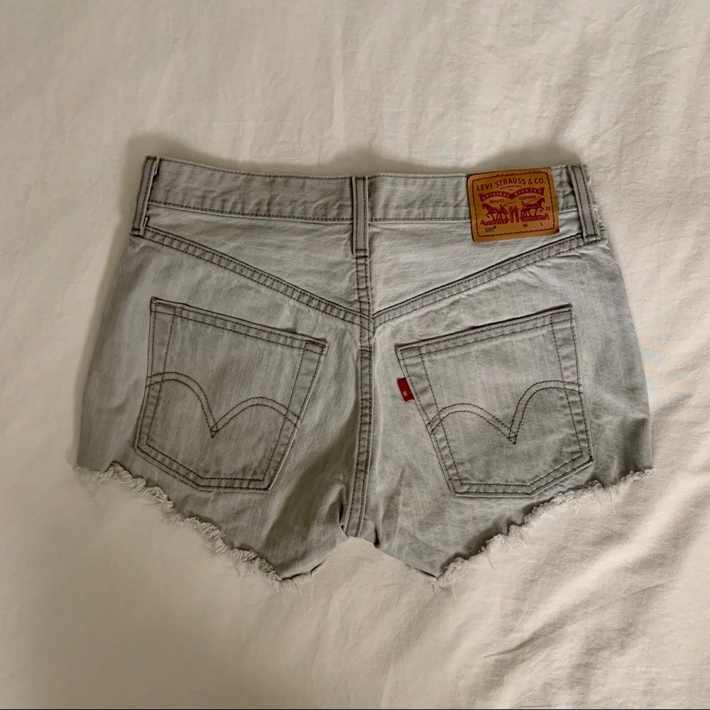 Levi’s 501 Light Gray Denim Shorts